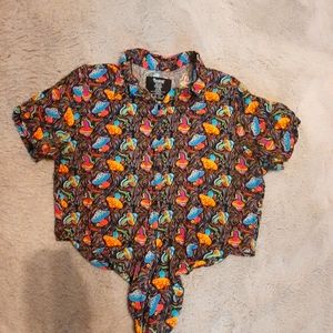 Trippy Mushroom Crop top